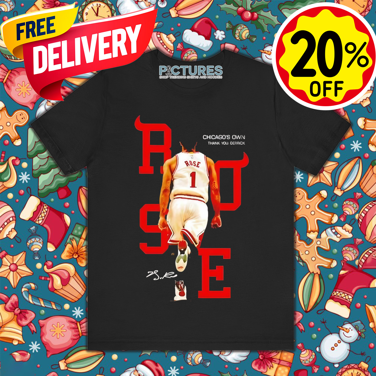 Thank you Derrick Rose Chicago Bulls Retirement Signature 2024 Shirt