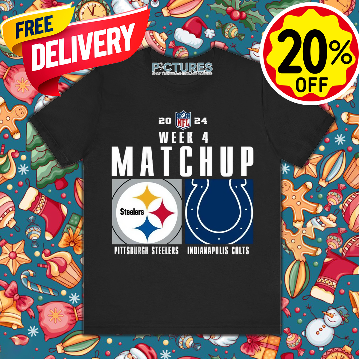 Pittsburgh Steers vs Indianapolis Colts 2024 NFL Week 4 Matchup 2024 Shirt