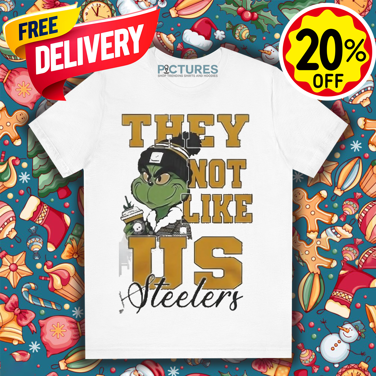 Pittsburgh Steelers Grinch They Not Like Us Steelers 2024 Shirt
