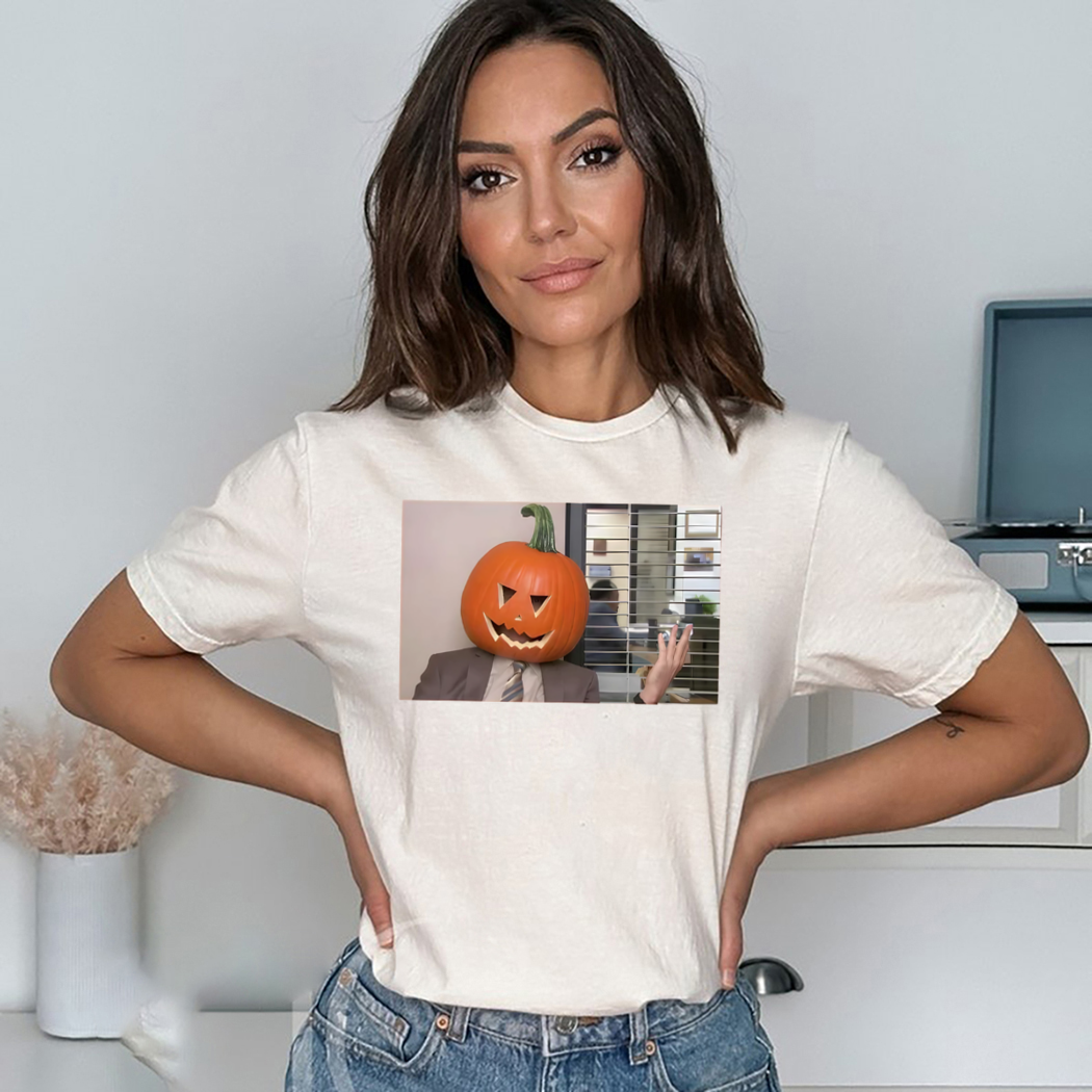 Halloween Pumpkin Head Dwight Shirt
