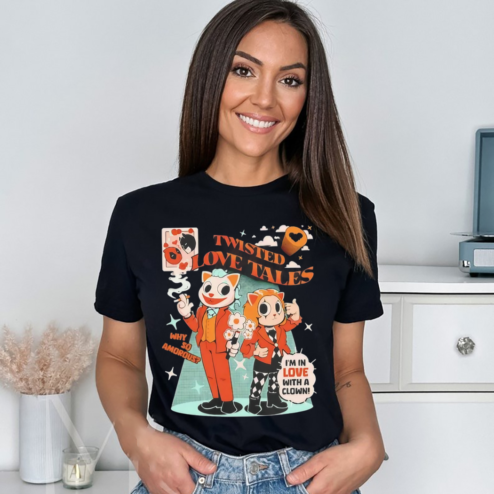Cat Joker and Harley Quinn Twisted Love Tales why so amorous I’m in love with a clown Shirt