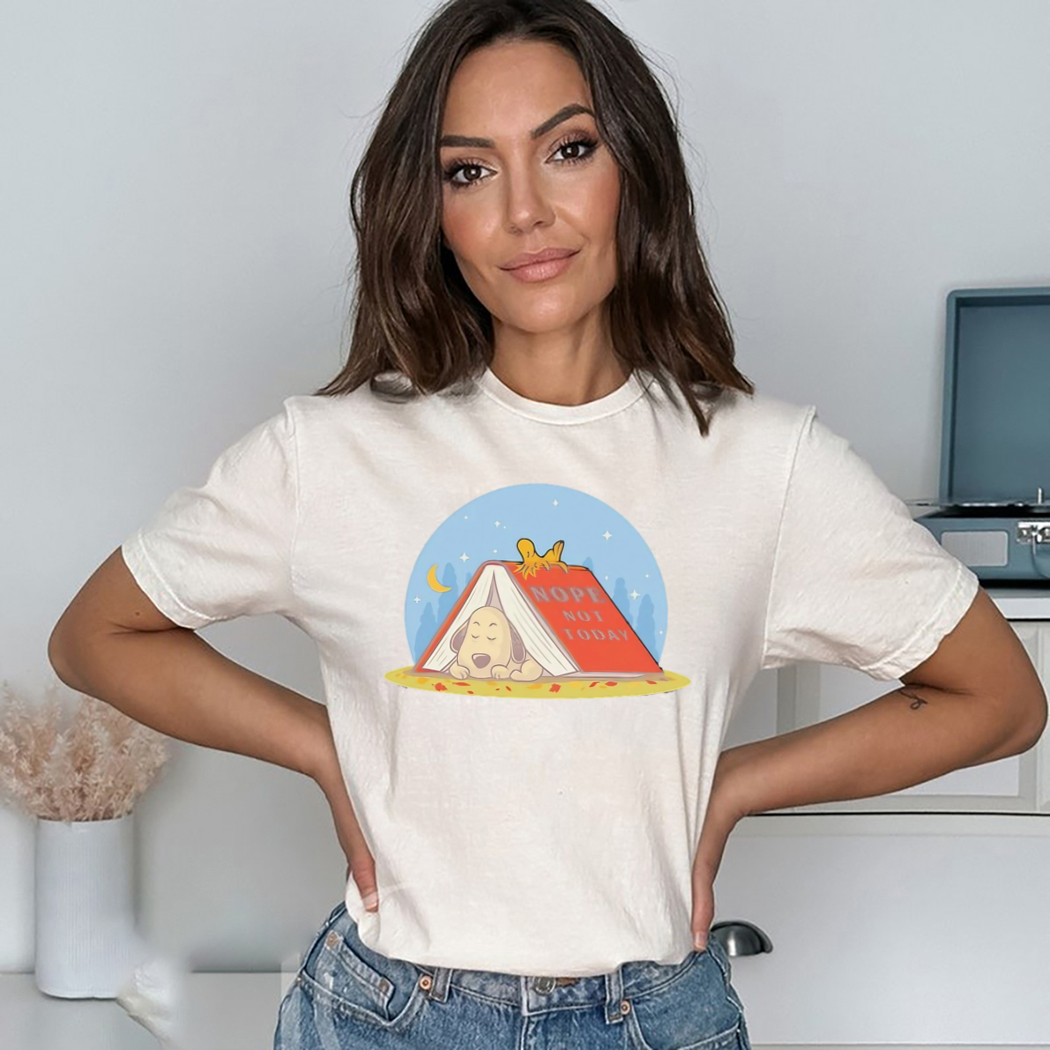 Snoopy And Woodstock Peanuts Booked For A Nap Nope Not Today Shirt