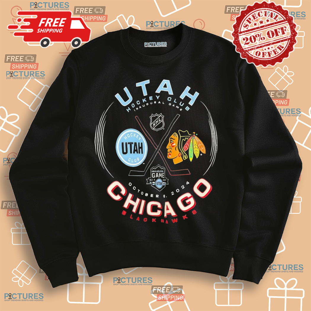 Utah Hockey Club Inaugural Game Chicago Blackhawks Octorber 2024 Shirt Utah Hockey Club Inaugural Game Chicago Blackhawks Octorber 2024 Shirt