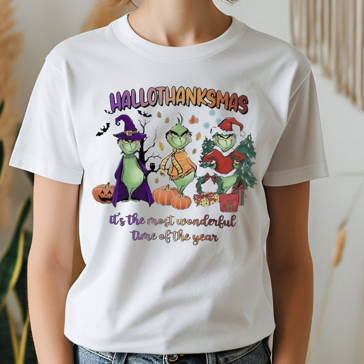 Grinch Hallothanksmas it’s the most wonderful time of the year shirt