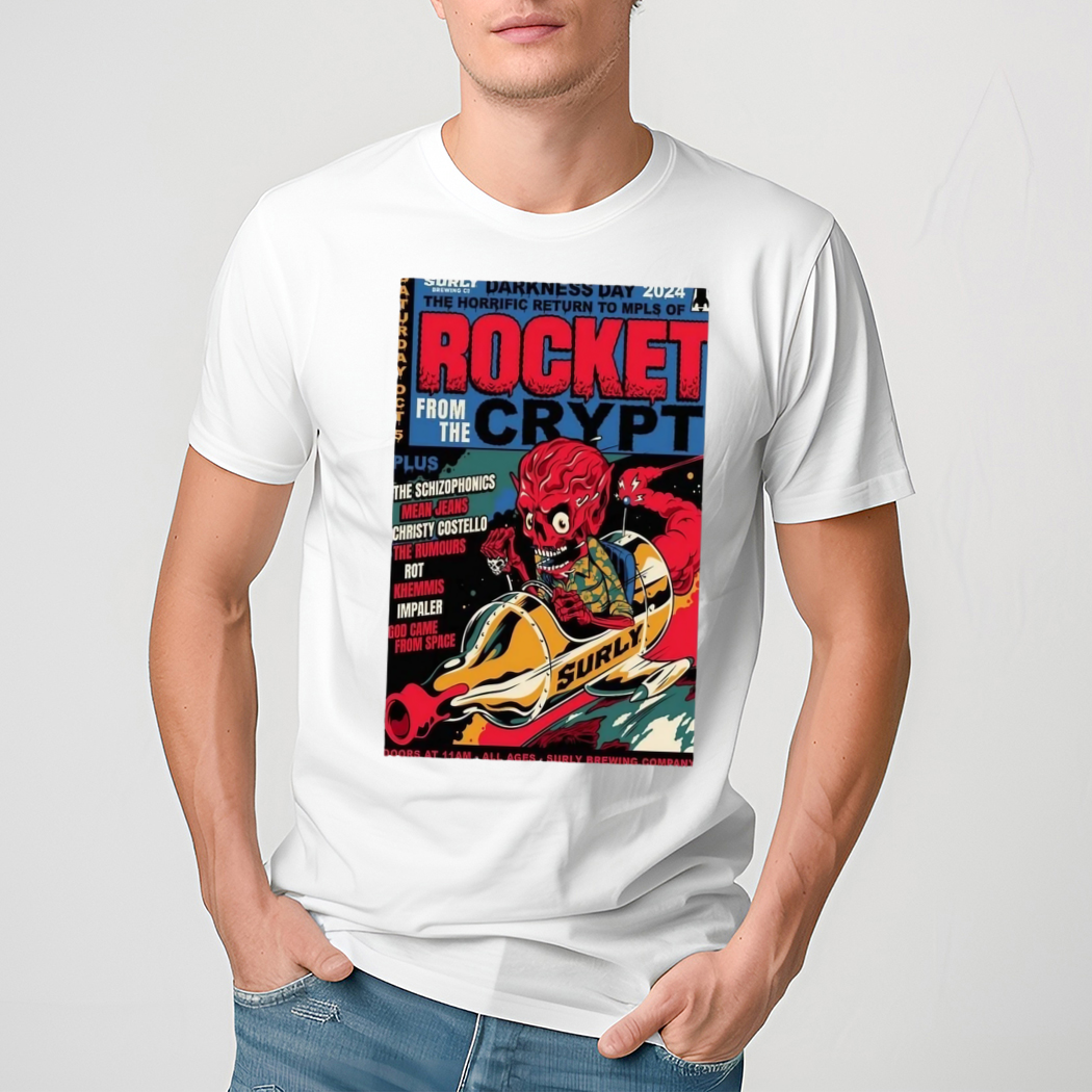Event Surly Brewing Rocket From The Crypt All Ages Tour Saturday Oct 5 2024 Poster Shirt