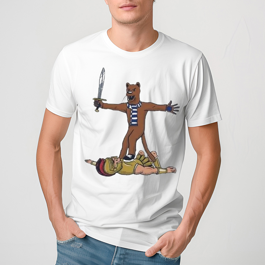 Penn State Nittany Lions Football Vs Usc Trojans Football Sword Fight Mascot Shirt