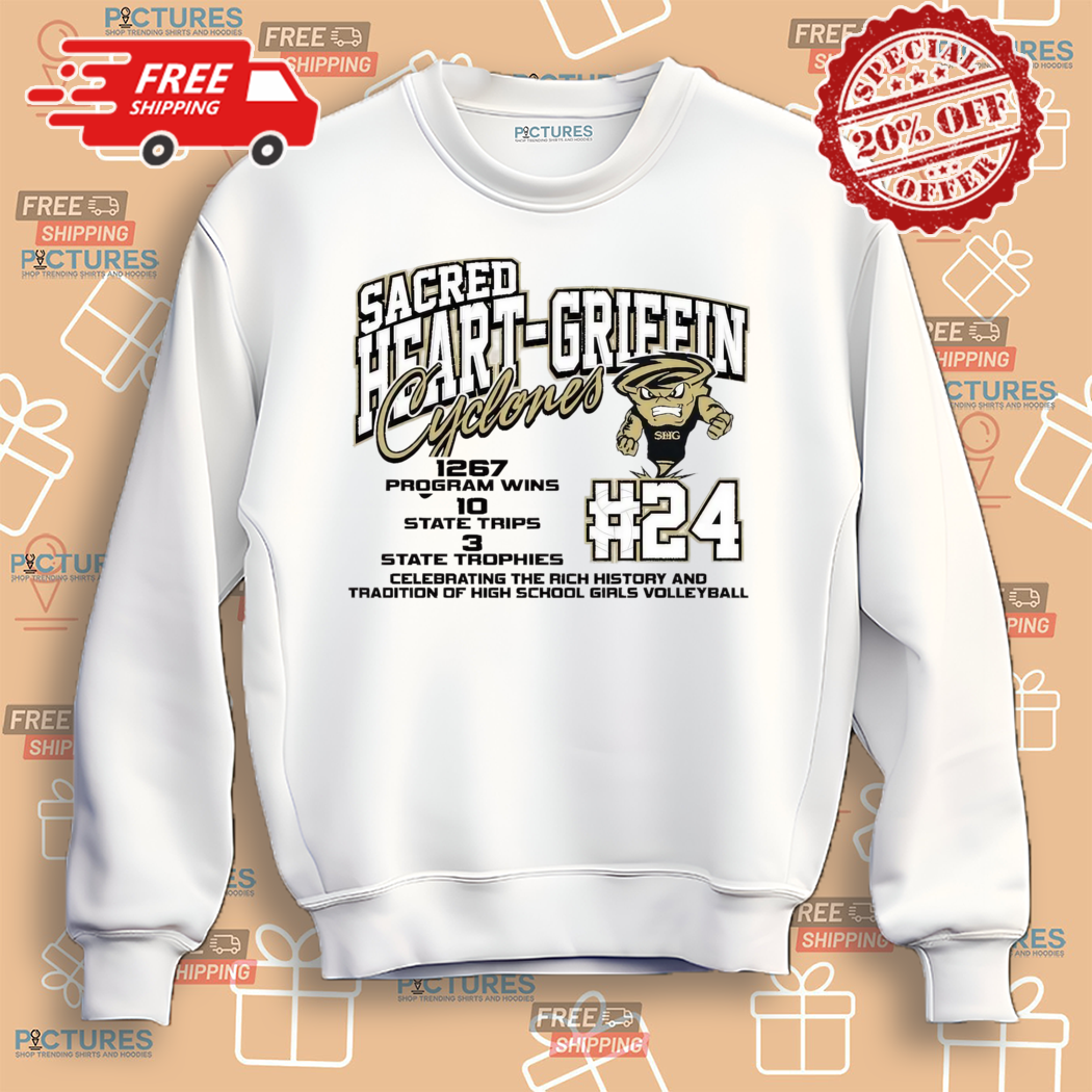 Sacred Heart-Griffin Cyclones #24 Celebrating The Rich History And Tradition Of High School Girls Volleyball Shirt Sacred Heart-Griffin Cyclones #24 Celebrating The Rich History And Tradition Of High School Girls Volleyball Shirt