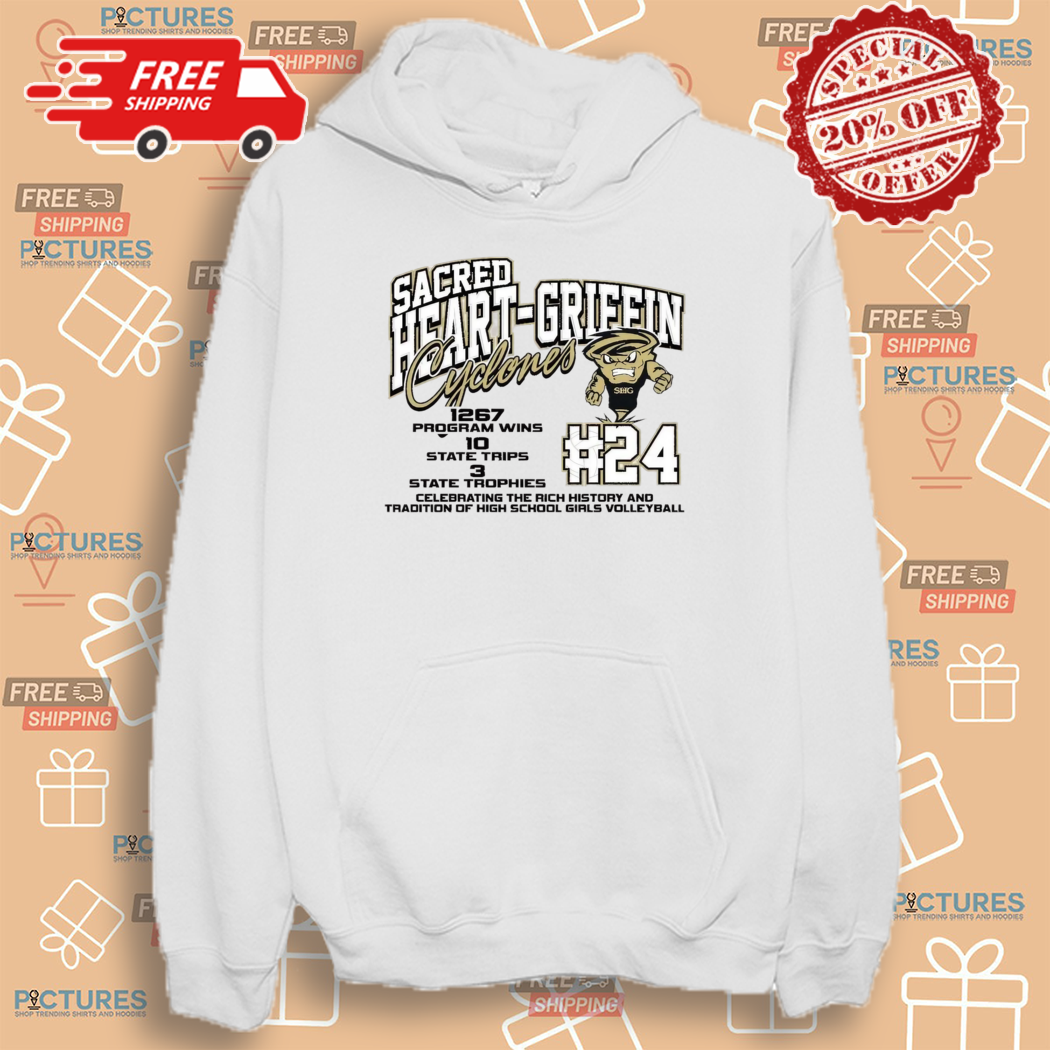 Sacred Heart-Griffin Cyclones #24 Celebrating The Rich History And Tradition Of High School Girls Volleyball Shirt Sacred Heart-Griffin Cyclones #24 Celebrating The Rich History And Tradition Of High School Girls Volleyball Shirt