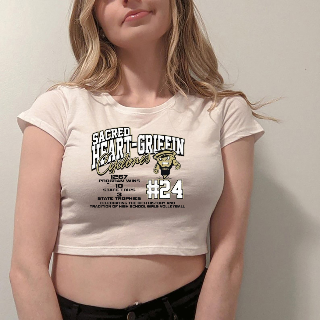 Sacred Heart-Griffin Cyclones #24 Celebrating The Rich History And Tradition Of High School Girls Volleyball Shirt Sacred Heart-Griffin Cyclones #24 Celebrating The Rich History And Tradition Of High School Girls Volleyball Shirt