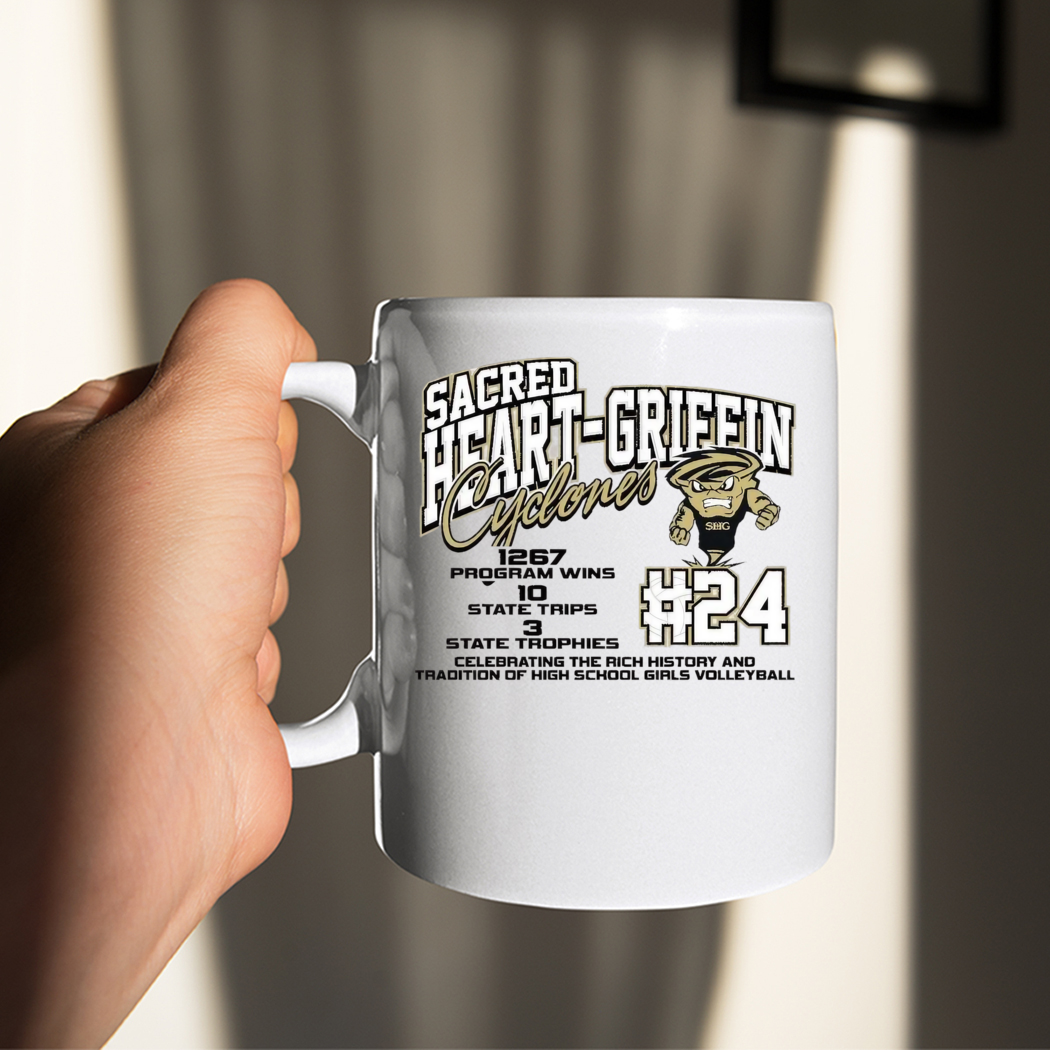 Sacred Heart-Griffin Cyclones #24 Celebrating The Rich History And Tradition Of High School Girls Volleyball Shirt Sacred Heart-Griffin Cyclones #24 Celebrating The Rich History And Tradition Of High School Girls Volleyball Shirt