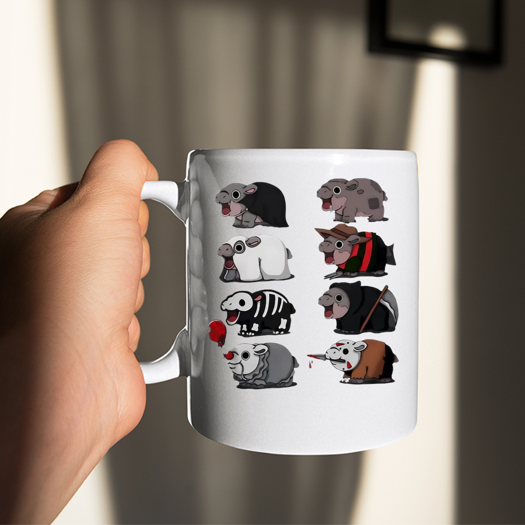 Scary Hippo Moo Deng In Horror Shirt Scary Hippo Moo Deng In Horror Shirt