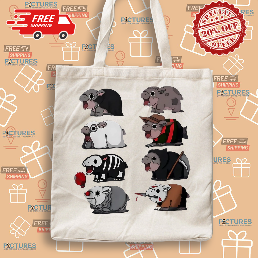 Scary Hippo Moo Deng In Horror Shirt Scary Hippo Moo Deng In Horror Shirt