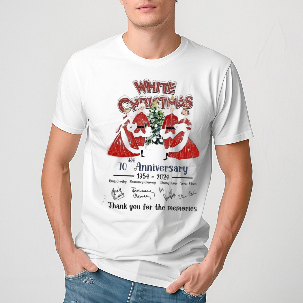 White Christmas 70th Anniversary 1954-2024 Thank You For The Memories Shirt