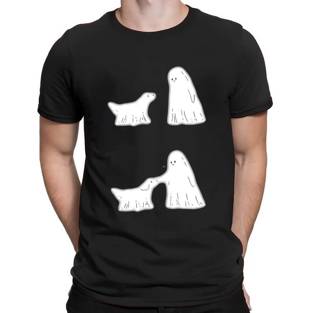 Ghost Touch The Dog Boo Boo-p Halloween Shirt