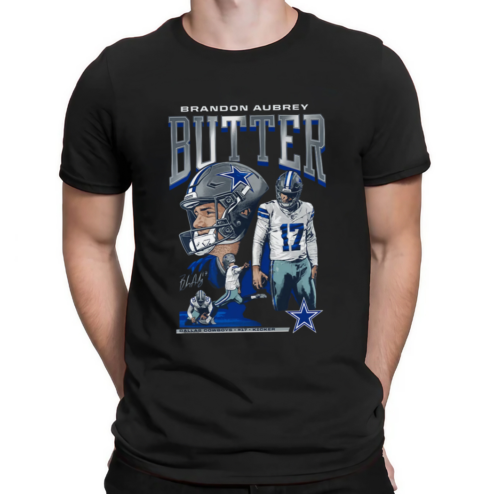 Brandon Aubrey 17 Kicker Butter Dallas Cowboys Shirt