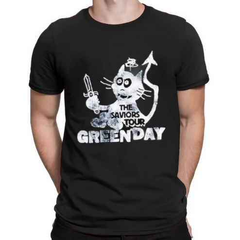 Green Day Cat and sword the saviors tour shirt