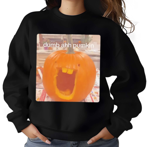 Dumb Ahh Pumkin Halloween Picture Shirt