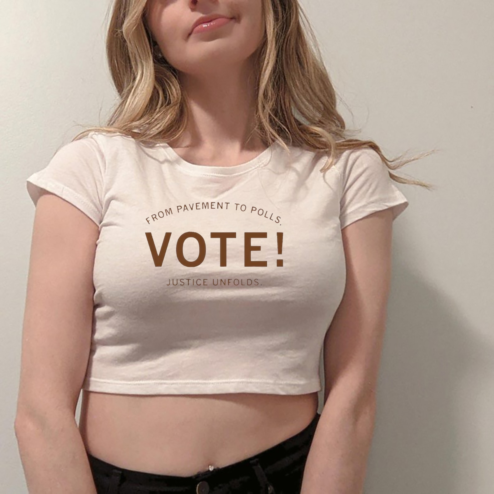 From Pavement to Polls Justice Unfolds Shirt