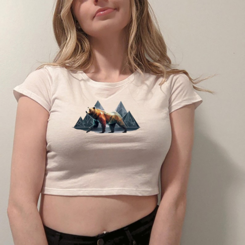 Geometric Bear In The Mountains Shirt