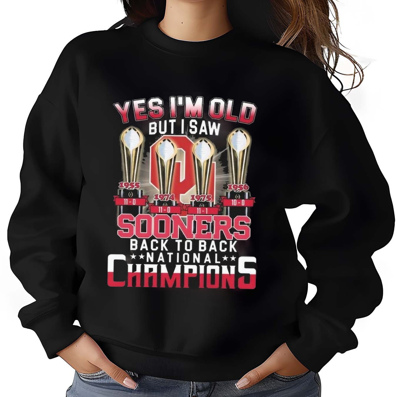 Oklahoma Sooners Yes I’m Old But I Saw Sooners Back To Back National Champions Shirt