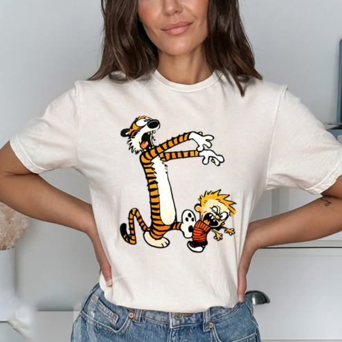Calvin and Hobbes Playing Zombies Shirt
