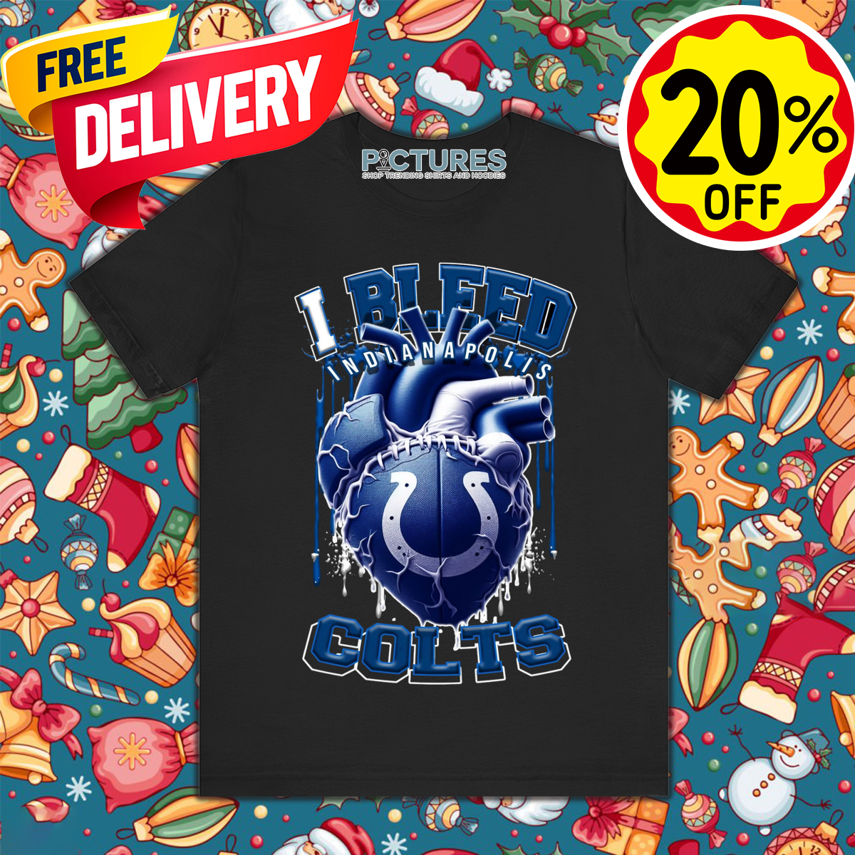 Heart I Bleed Indianapolis Colts NFL 2024 Shirt