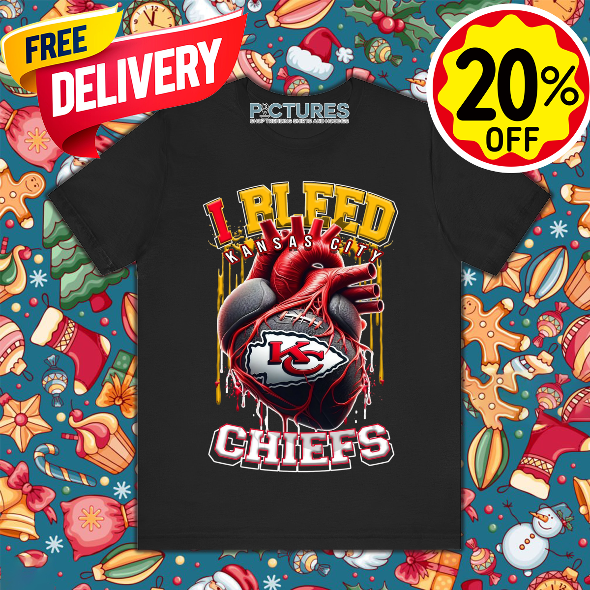 Heart I Bleed Kansas City Chiefs NFL 2024 Shirt