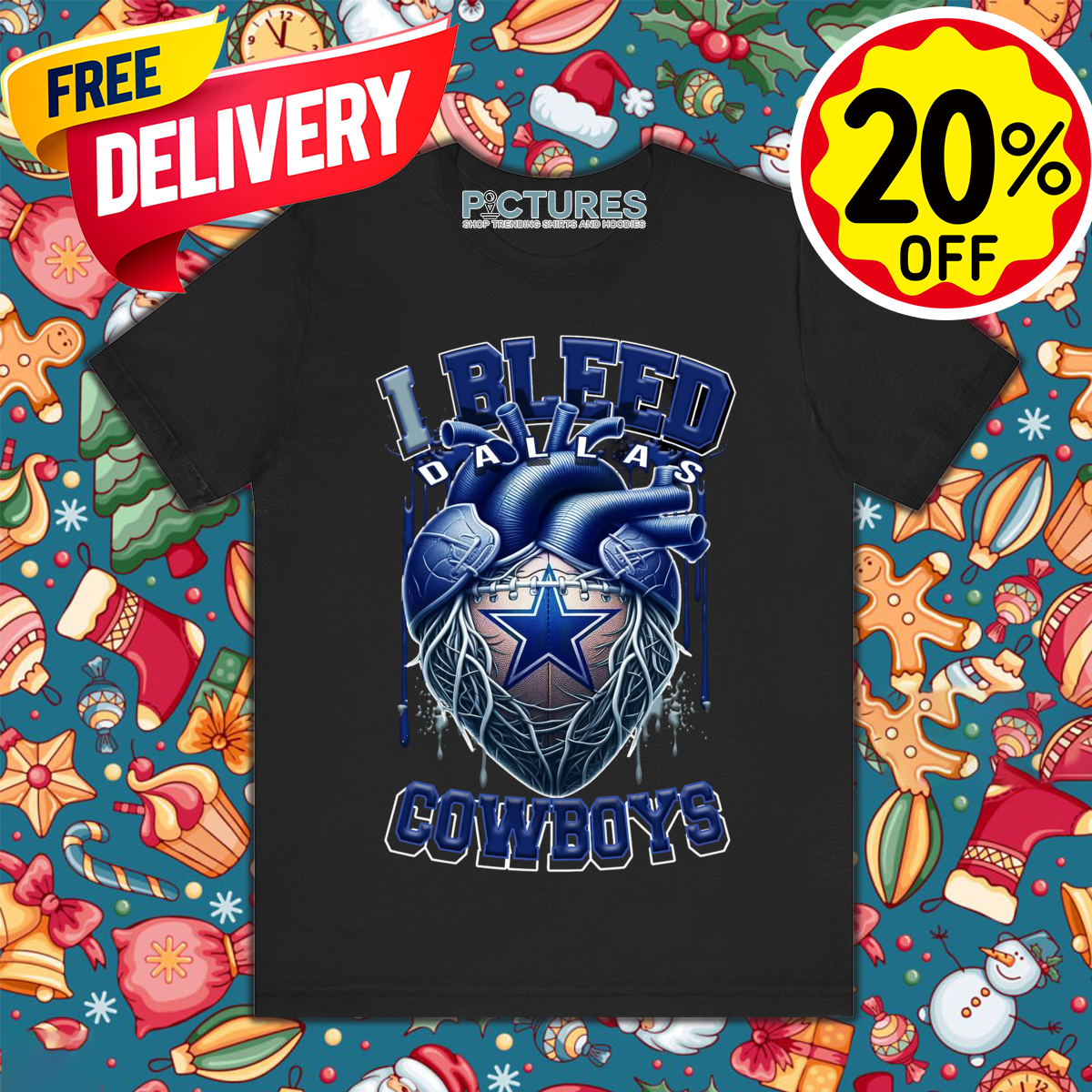 Heart I Bleed Dallas Cowboys NFL 2024 Shirt