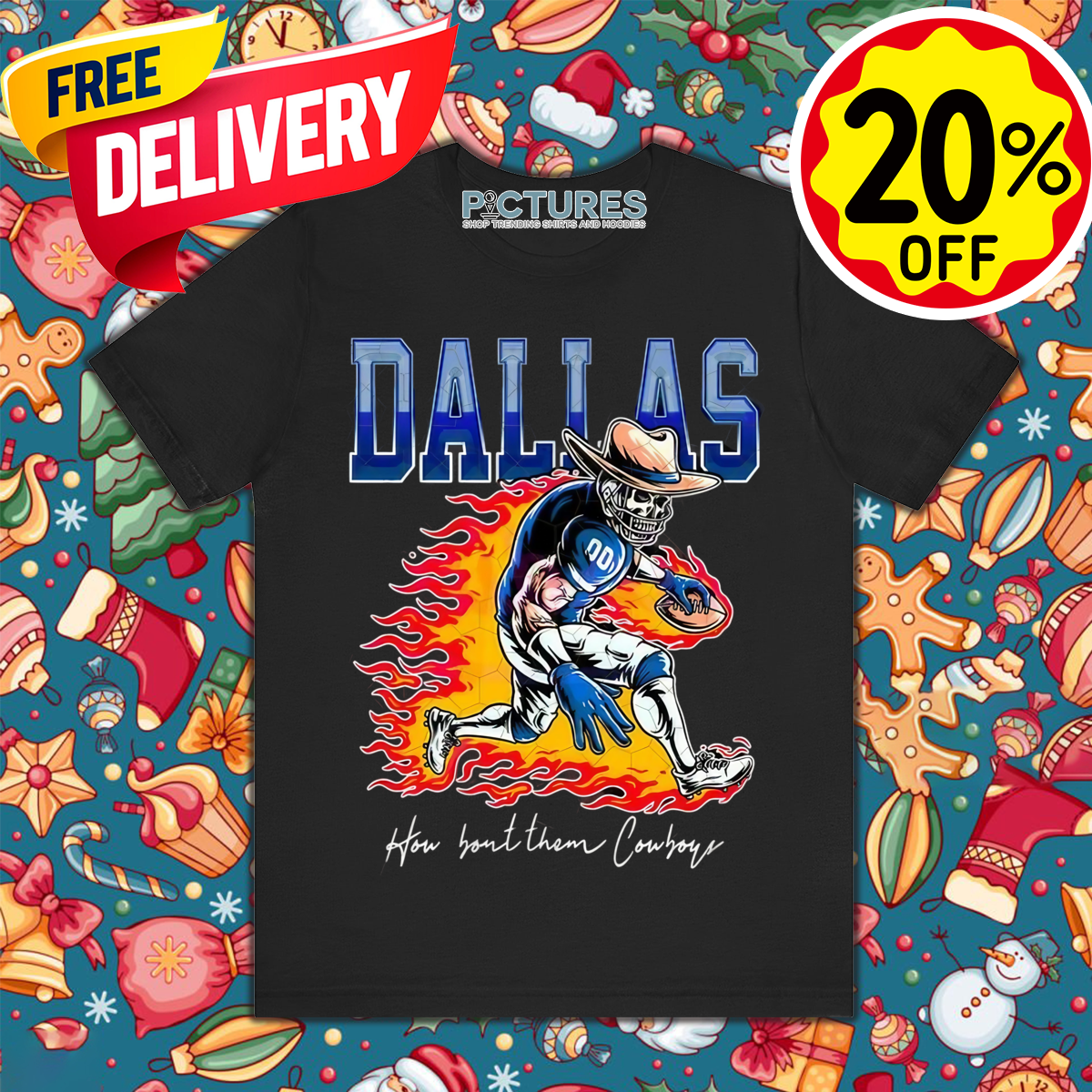 Skeleton Dallas Cowboys How Bout Them Cowboys 2024 Shirt