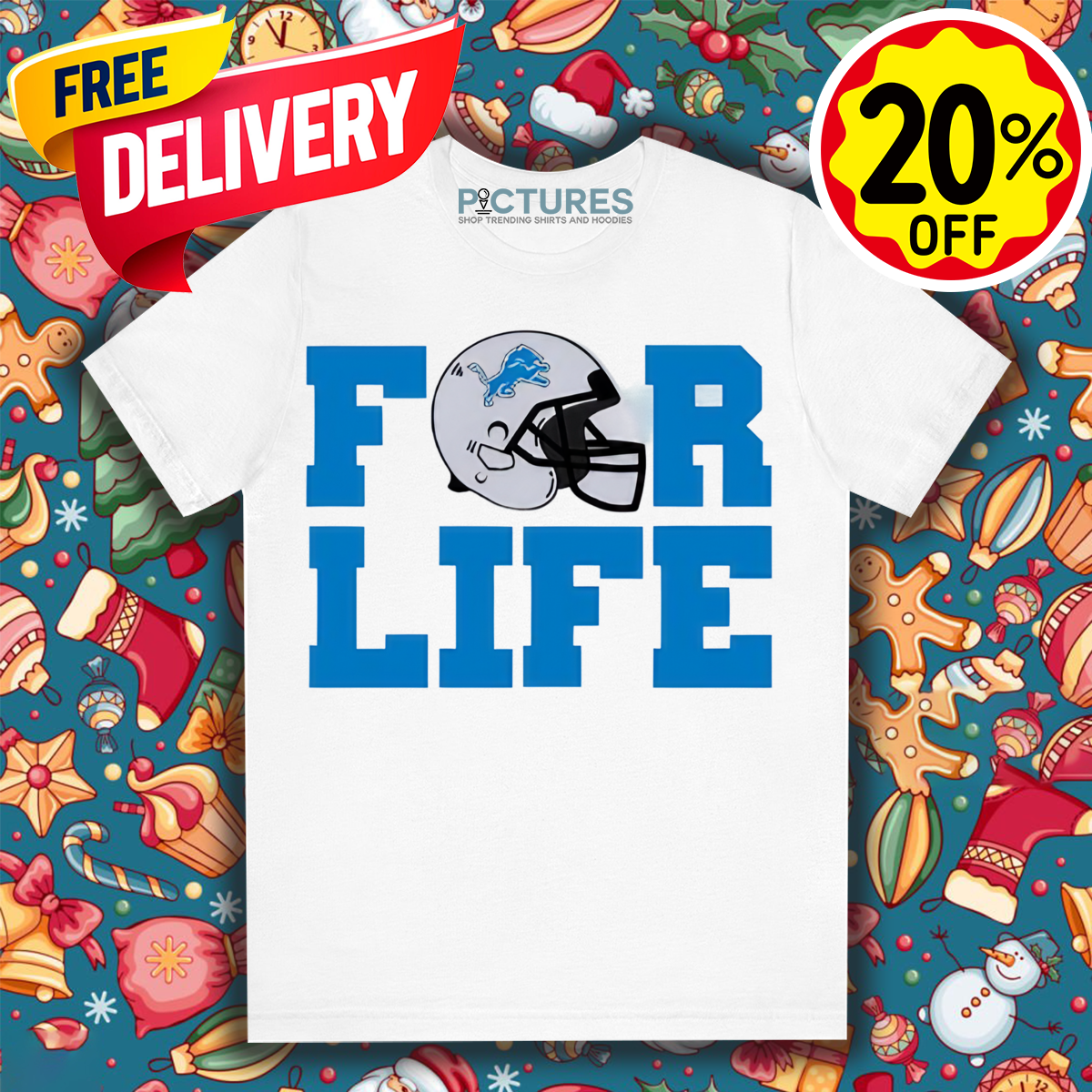 Detroit Lions For Life NFL 2024 Shirt
