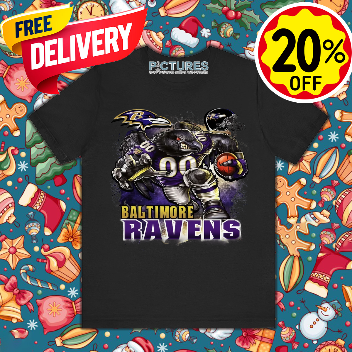 Mascot I Love Baltimore Ravens 2024 Shirt