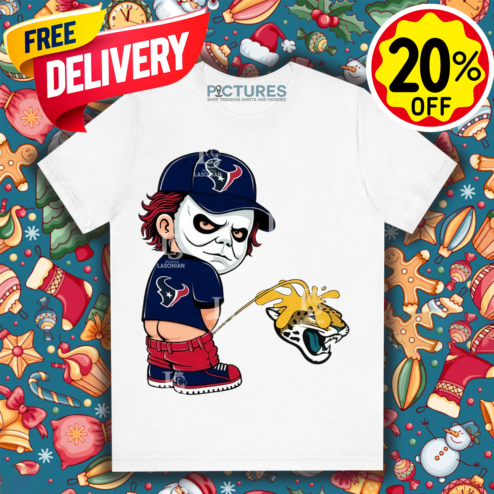 Michael Myers Houston Texans Piss On Jacksonville Jaguars Halloween 2024 NFL Shirt