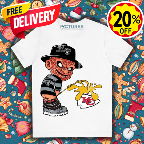 Freddy Krueger Las Vegas Raiders Piss On Kansas City Chiefs Halloween NFL 2024 Shirt