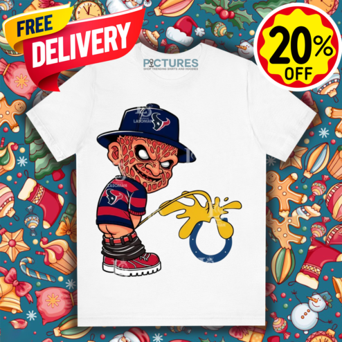 Freddy Krueger Houston Texans Piss On Indianapolis Colts Halloween 2024 Shirt