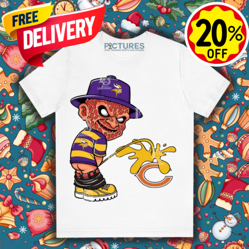 Freddy Krueger Minnesota Vikings Piss On Chicago Bears Halloween 2024 NFL Shirt