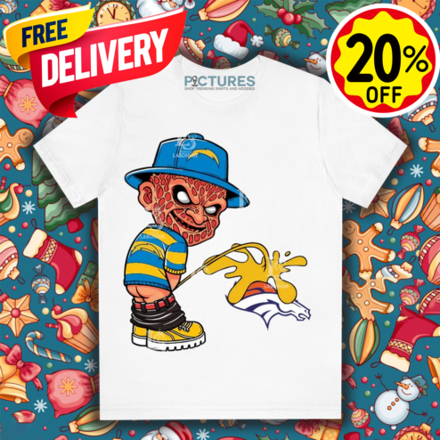 Freddy Krueger Los Angeles Chargers Piss On Denver Broncos Halloween 2024 NFL Shirt