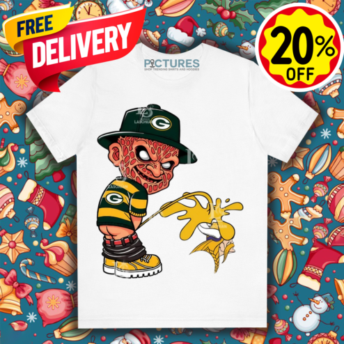 Freddy Krueger Green Bay Packers Piss On Minnesota Vikings Halloween 2024 NFL Shirt