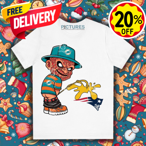 Freddy Krueger Miami Dolphins Piss On New England Patriots Halloween 2024 NFL Shirt