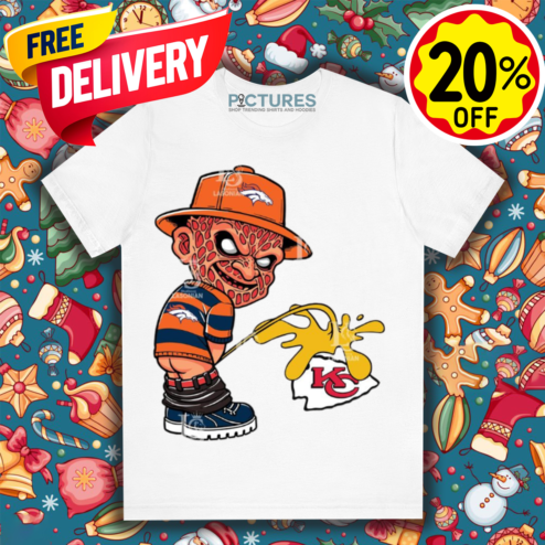 Denver Broncos Freddy Krueger Piss On Kansas City Chiefs Halloween NFL 2024 Shirt