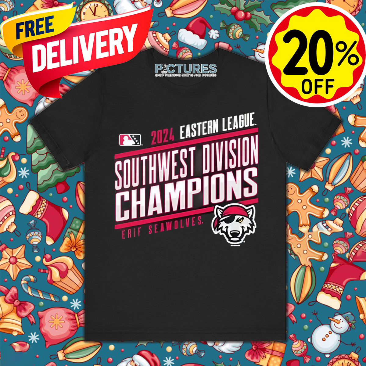 2024 Eastern League South West Division Champions Erie Seawolves Shirt