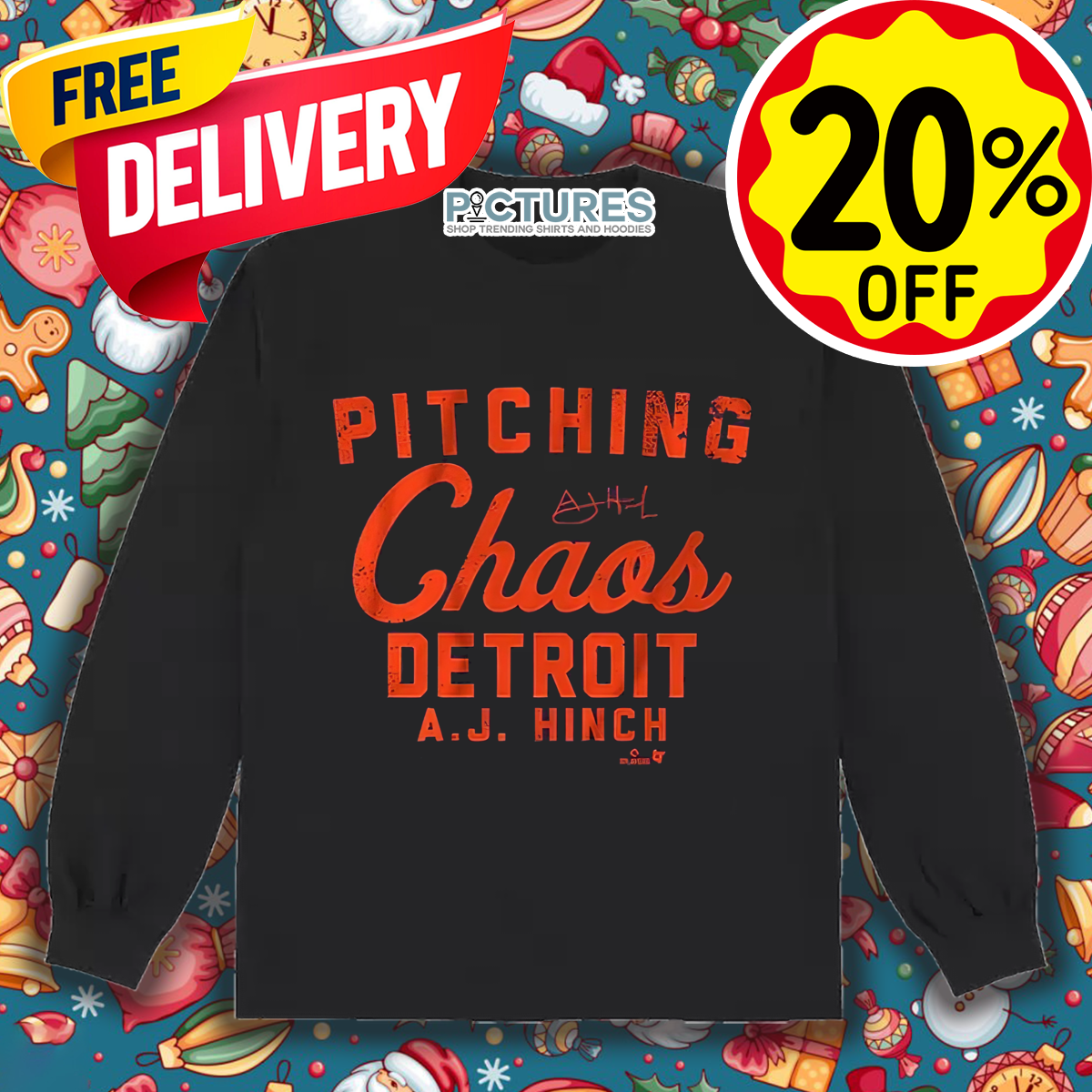 AJ Hinch Detroit Tigers Pitching Chaos Detroit Signature Shirt AJ Hinch Detroit Tigers Pitching Chaos Detroit Signature Shirt