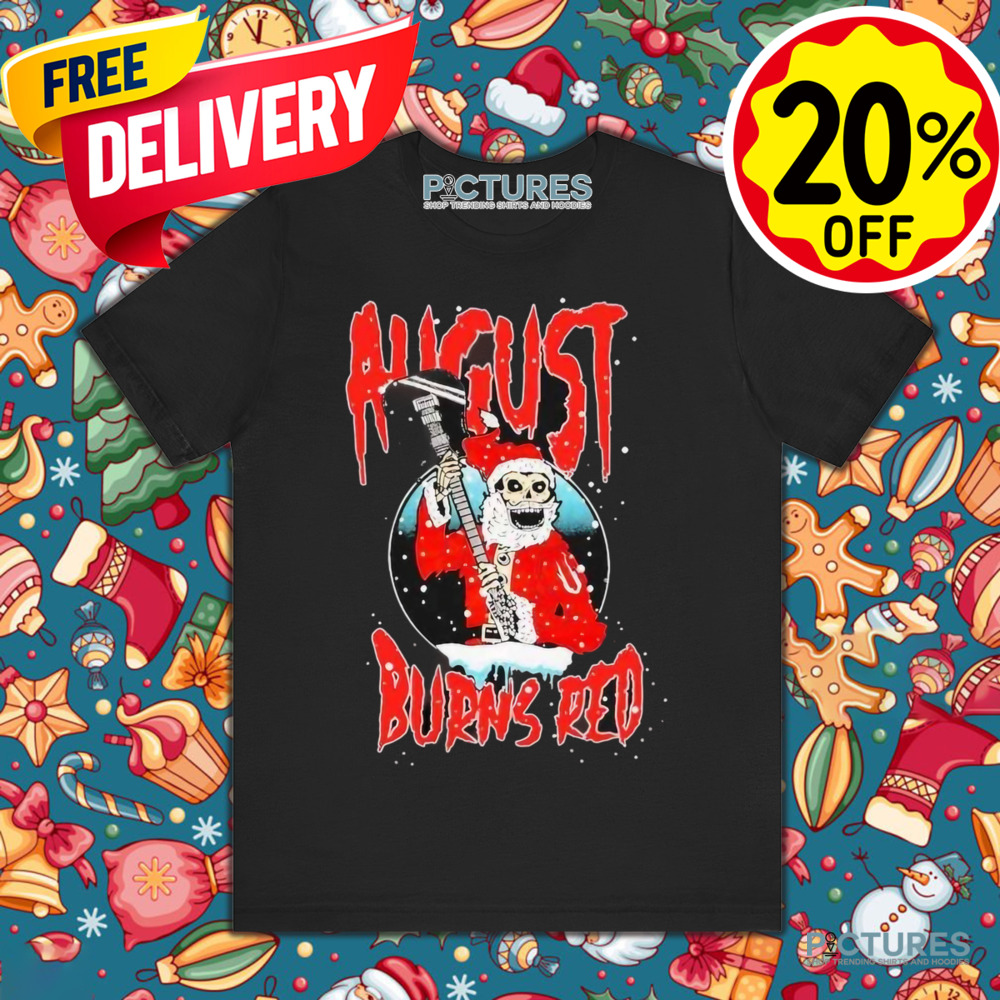 August Burns Red Shredding Santa Skeleton Guitar Shirt