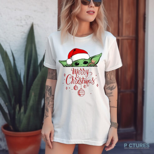 Baby Yoda Merry Christmas Shirt
