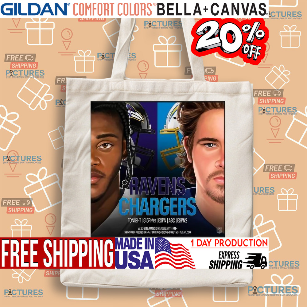 Baltimore Ravens vs. Los Angeles Chargers Week 12 2024 Battle Game Shirt