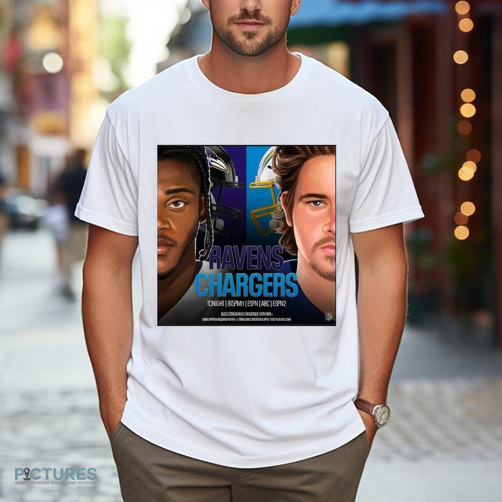 Baltimore Ravens vs. Los Angeles Chargers Week 12 2024 Battle Game Shirt