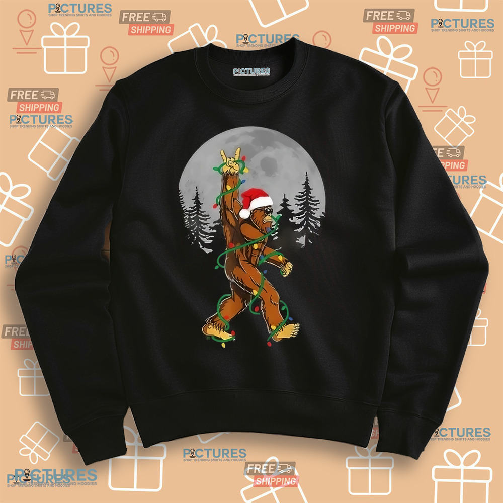 Bigfoot Christmas Night Moon 2024 Shirt Bigfoot Christmas Night Moon 2024 Shirt