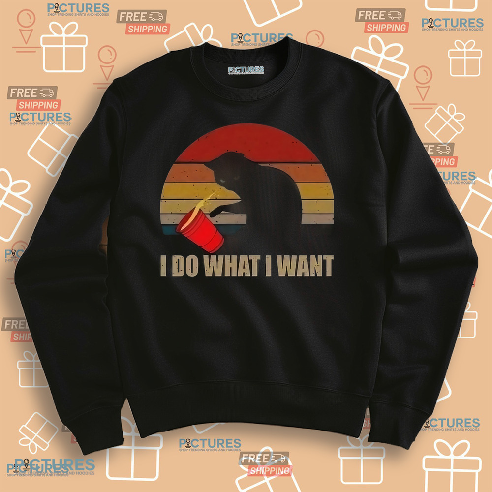 Black Cat I Do What I Want Retro Shirt Black Cat I Do What I Want Retro Shirt