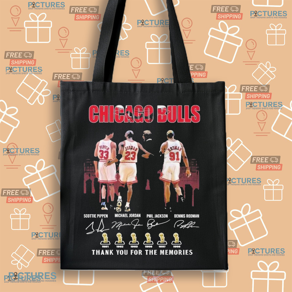 Chicago Bulls Scottie Pippen Michael Jordan Phil Jackson Dennis Rodman Thank You For The Memories Signatures Shirt