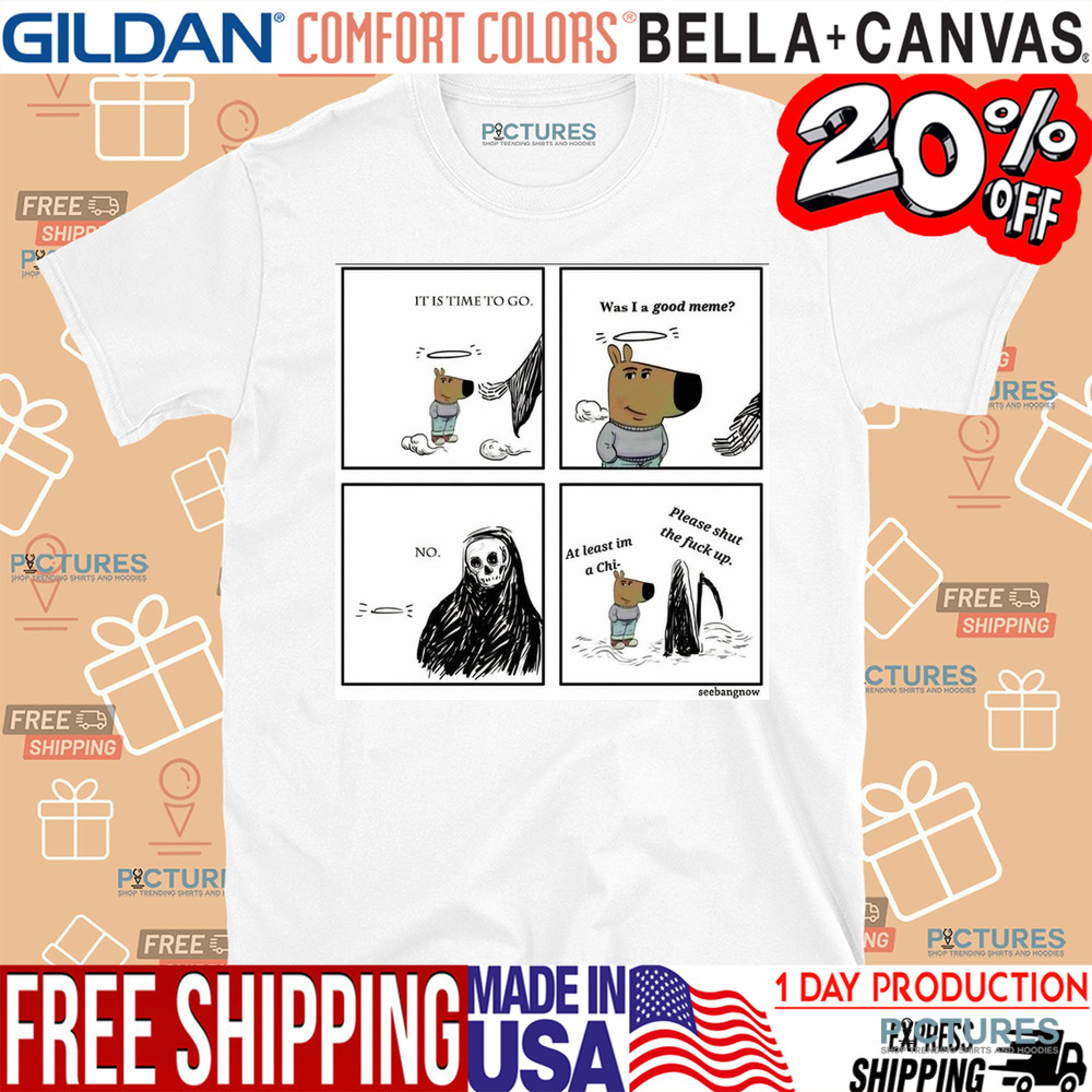 Chill Guy And Grim Reaper It Is Time To Go Was I A Good Meme Shirt