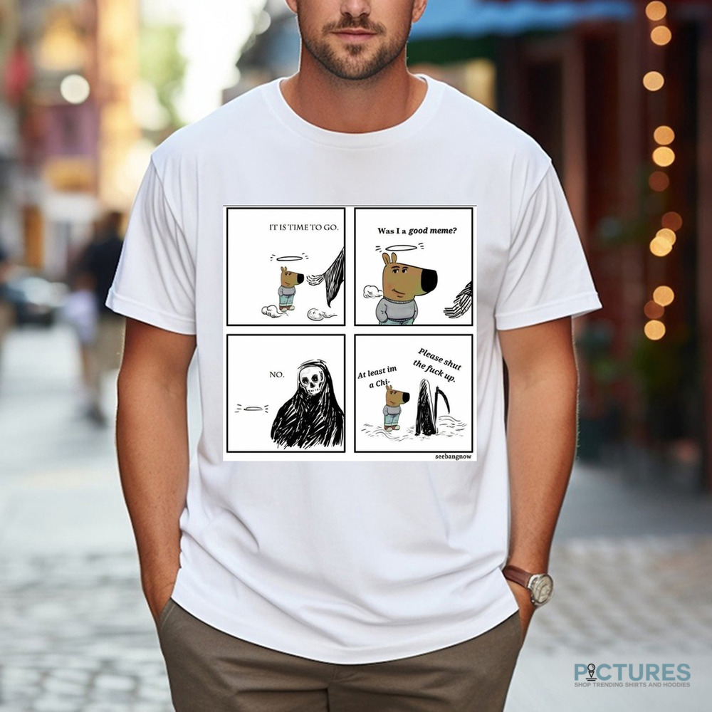 Chill Guy And Grim Reaper It Is Time To Go Was I A Good Meme Shirt